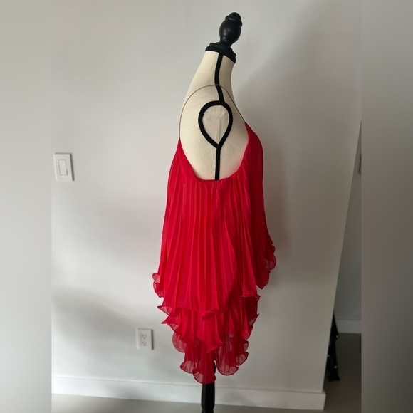 Coral Pleated Dress - Picture 8 of 12